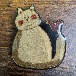 🐈‍⬛#61. Fat Cat Pin - Glitter!